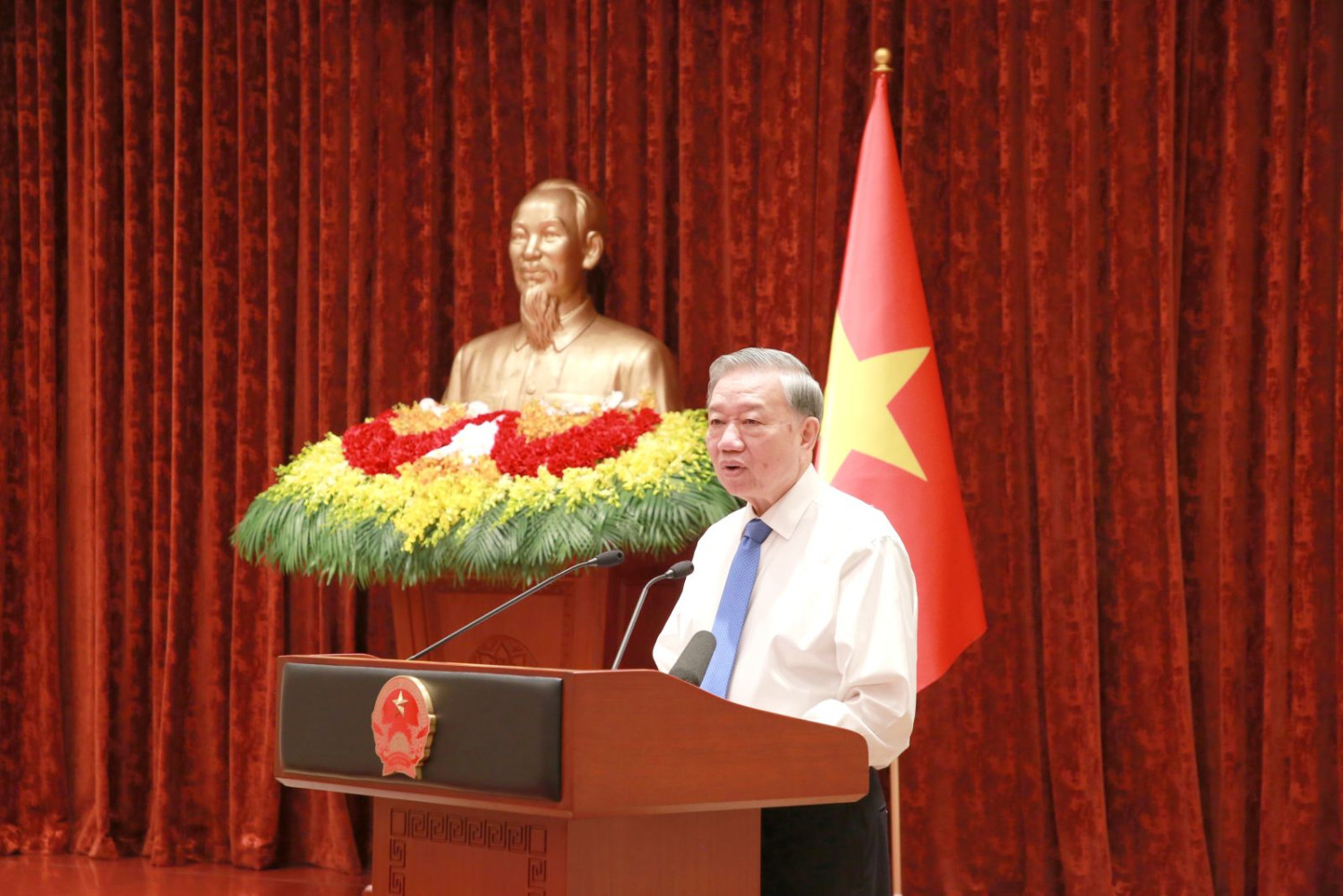Đồng chí Tổng Bí thư, Chủ tịch nước Tô Lâm phát biểu.
